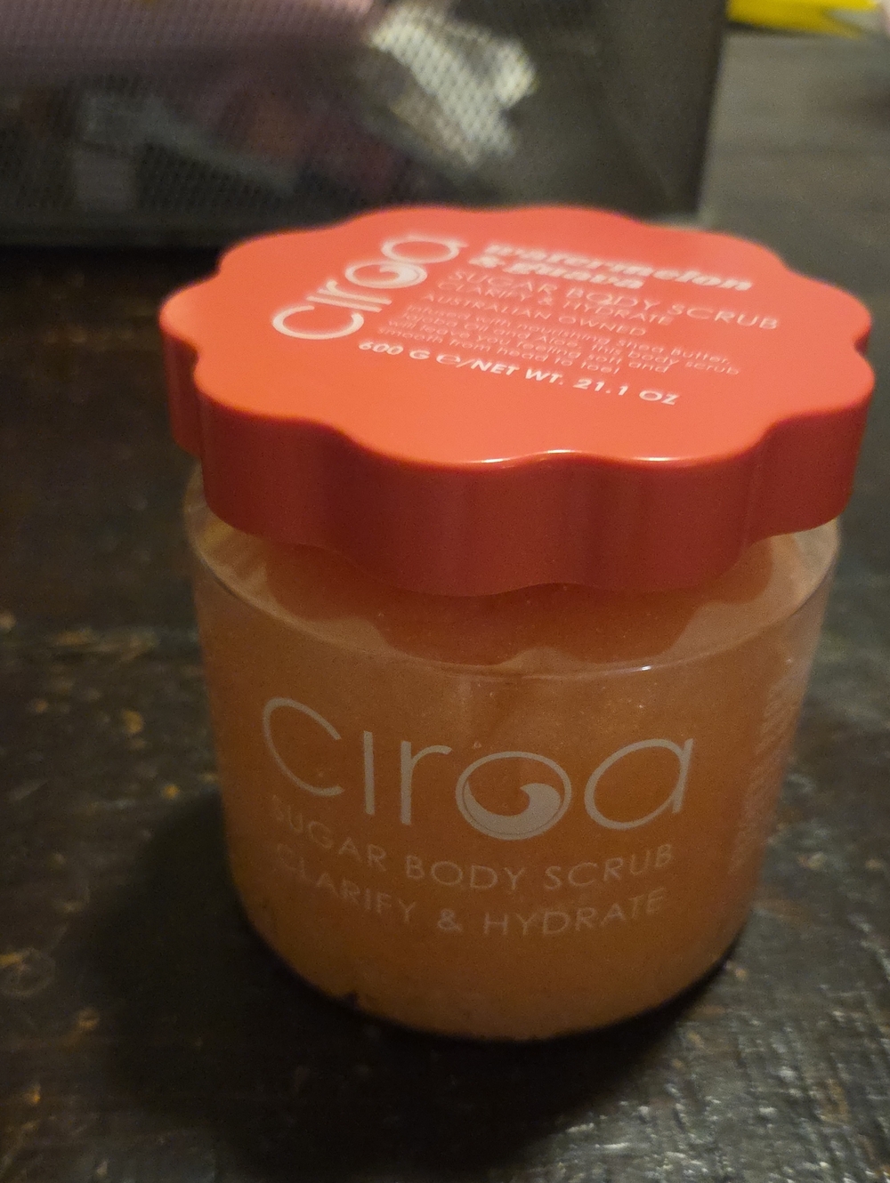 Ciroa Sugar Body Scrub Jar Watermelon & Guava 21.1 Oz New Sealed